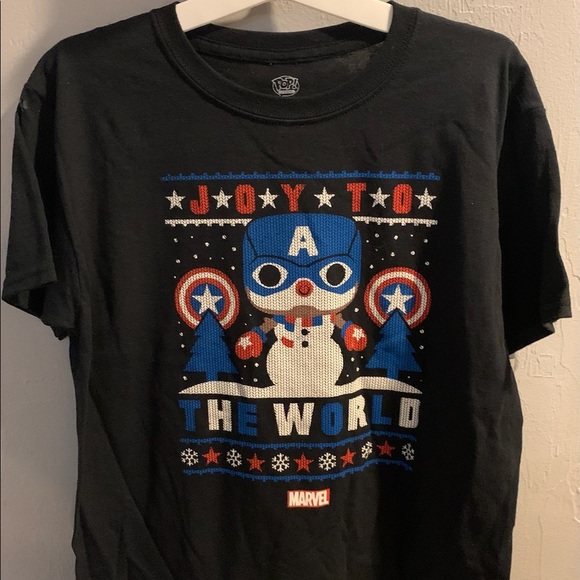 Kid’s Funko Captain America Christmas T-Shirt - Picture 1 of 1